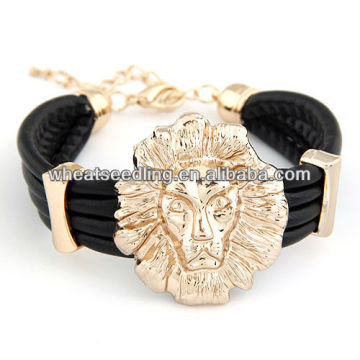 2013 Fashionable Lion Head Gothic Leather Bracelet 13010138